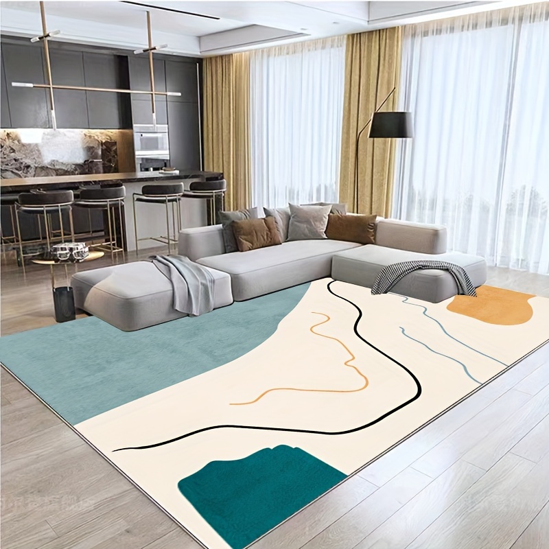 Alfombras de representación abstracta nórdica para decoración de sala de  estar, alfombra de área del hogar