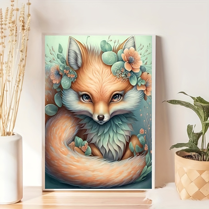 Diy 5D Mosaic Arts Animal Fox Diamond Painting Full Rhinestone