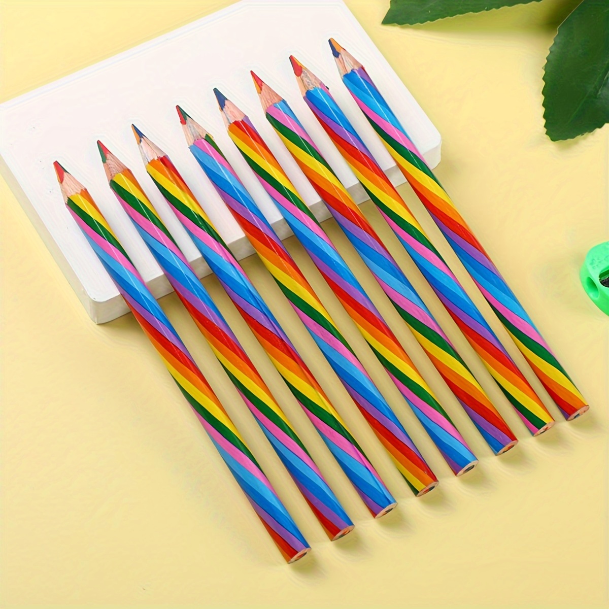 1Pcs Wooden Lead Pencils Environmental Rainbow Paper Writing Supplies  Student Stationery Pencils