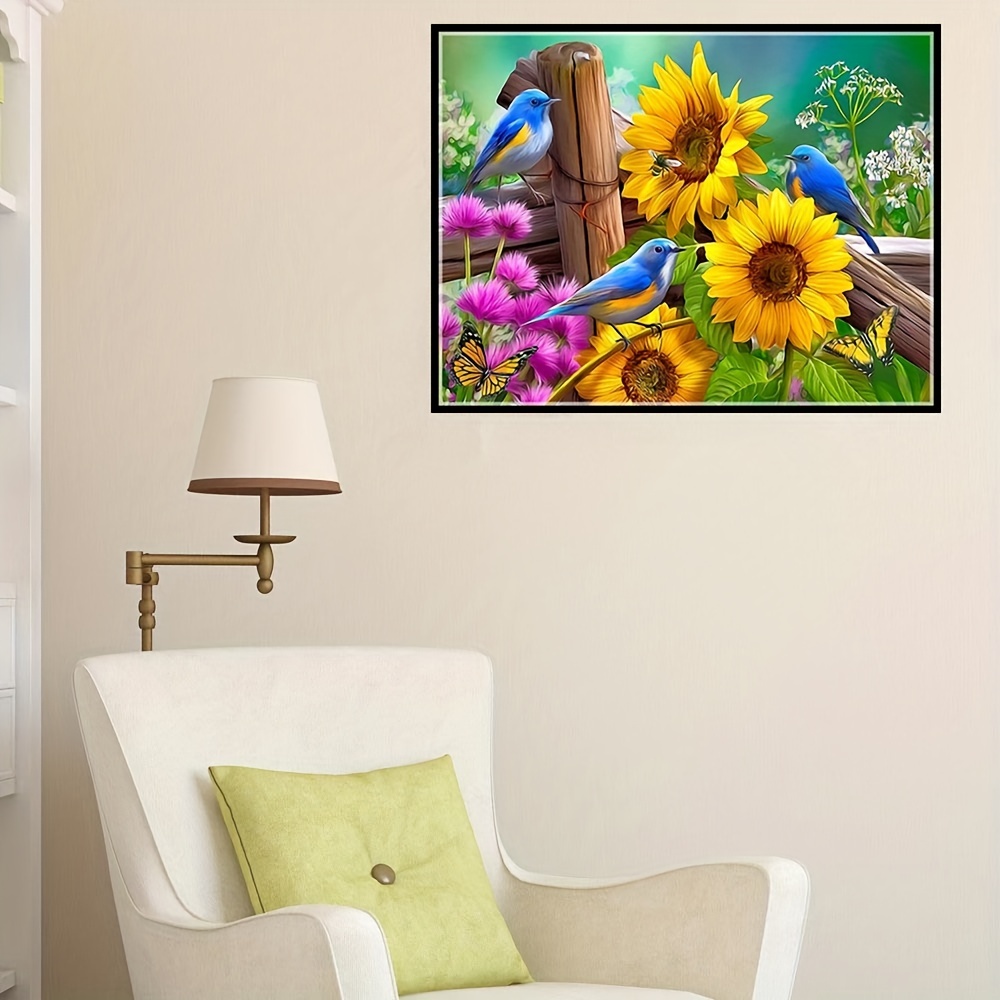 

5d Diy Artificial Diamond Painting Sunflower Diamond Painting For Living Room Bedroom Decoration 30x40cm/11.8x15.7in