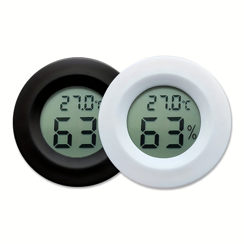 Mini Humidity Meter Thermometer Celsius Digital Lcd Display Indoor Round  Humidity Thermometer For Humidifier Home Greenhouse Baby Room Reptile  Incubator - Temu