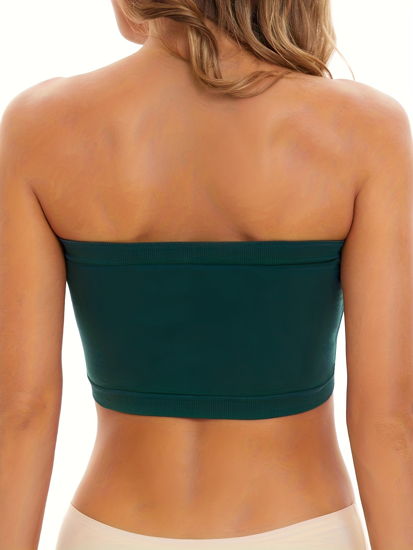 3 Pack Seamless Bandeau Top Nylon Spandex at  Women's Clothing store:  Bras