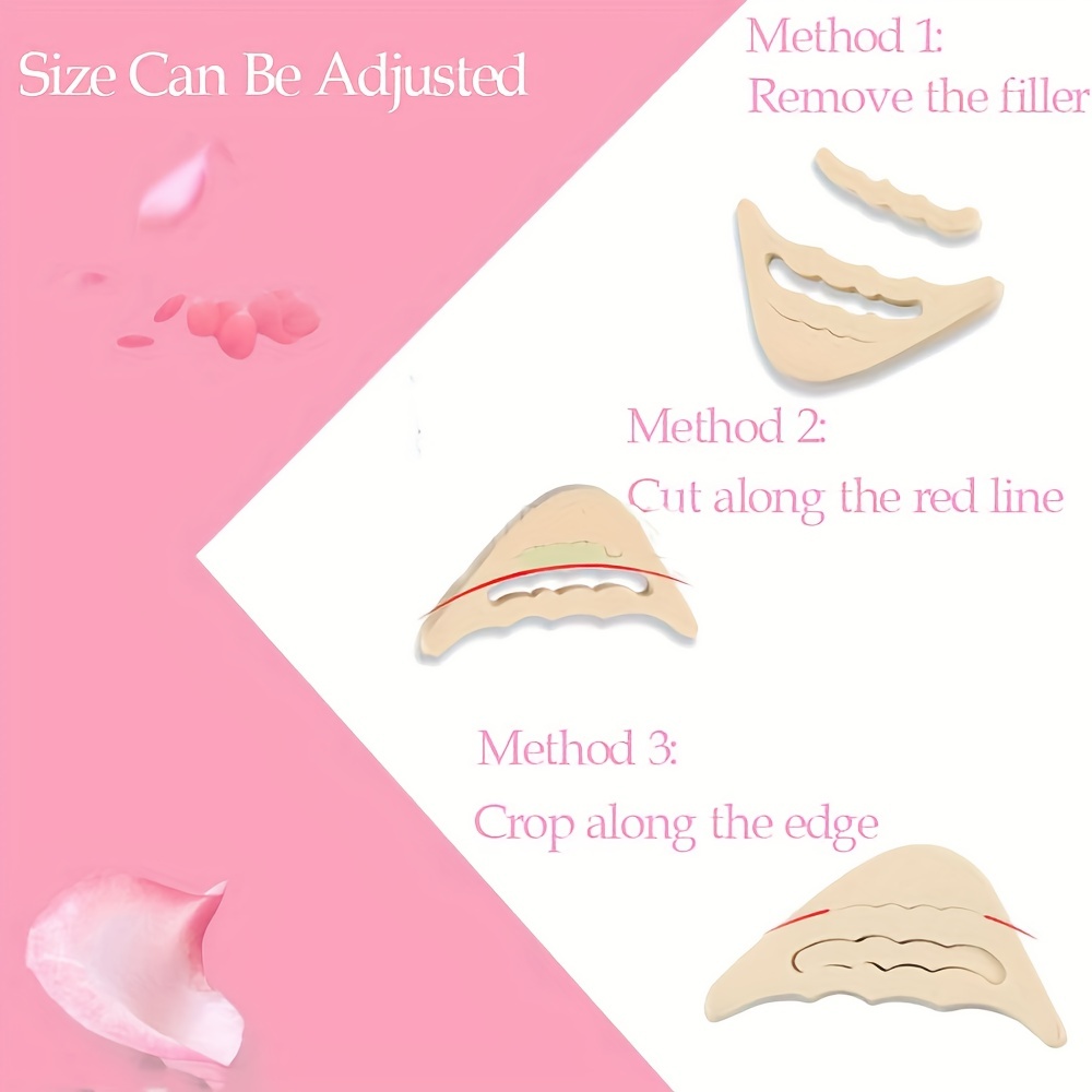 1Pair Front Toe Pads, High-heeled Insole Foam Pads, Adjustable Forefoot Sponge