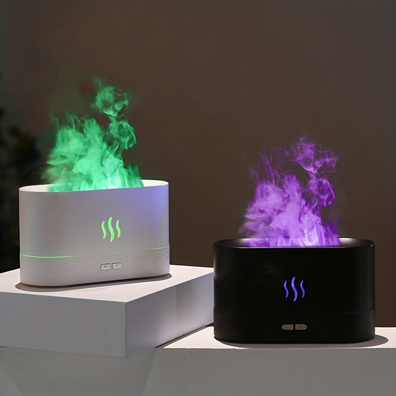 7 Colors Usb Flame Aromatherapy Diffuser And Humidifier With - Temu