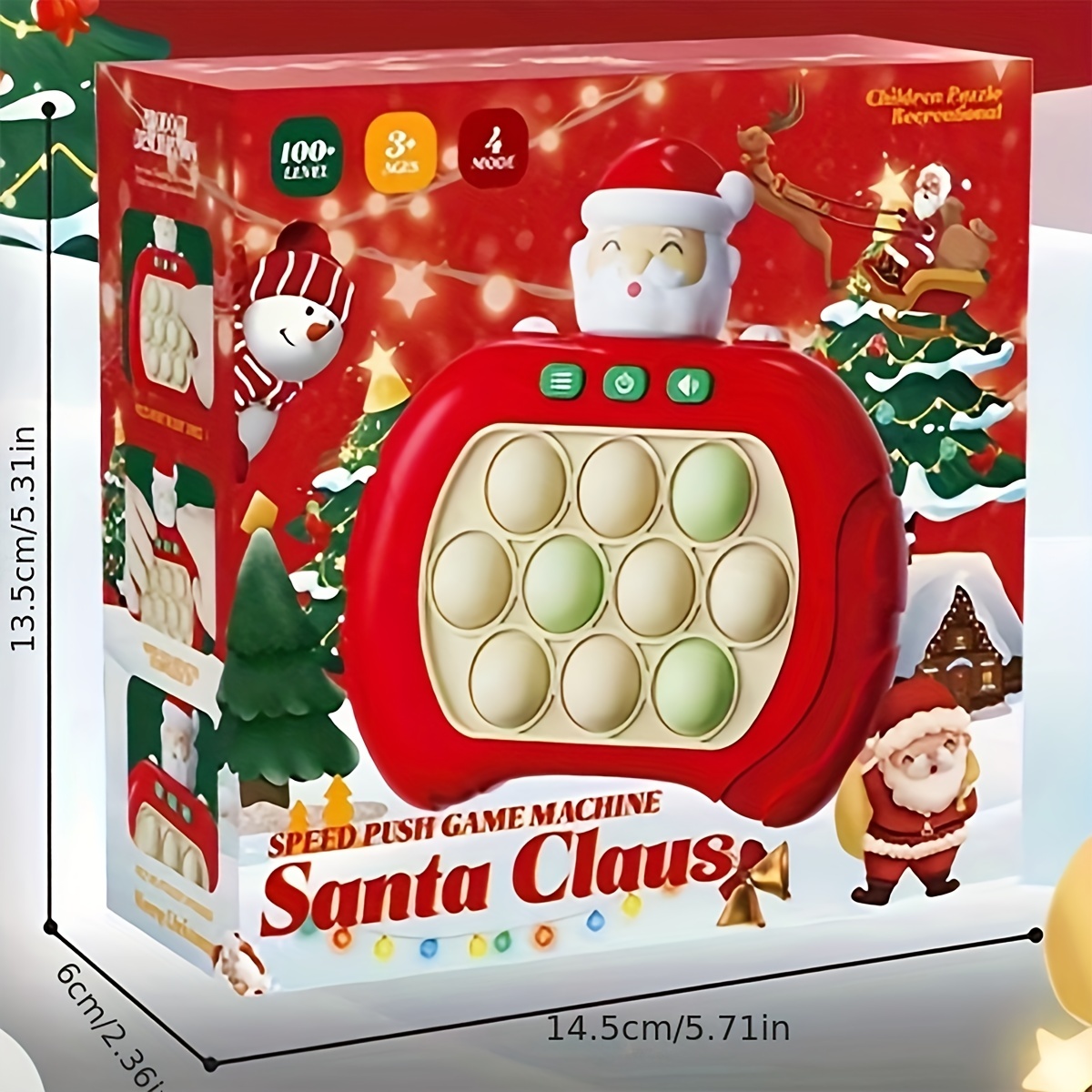Christmas Handheld Game For Kids, Pop Fidget Game Toys, Quick Push Game,  Bubble Stress Pop Light Up Game, Mini Games Sensory Toys For Autistic  Childre