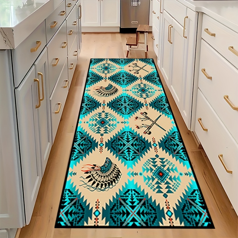 Decorative Soft Kitchen Carpet machine Washable Kitchen Rug Soft Non Slip Kitchen  Mat / Rug 