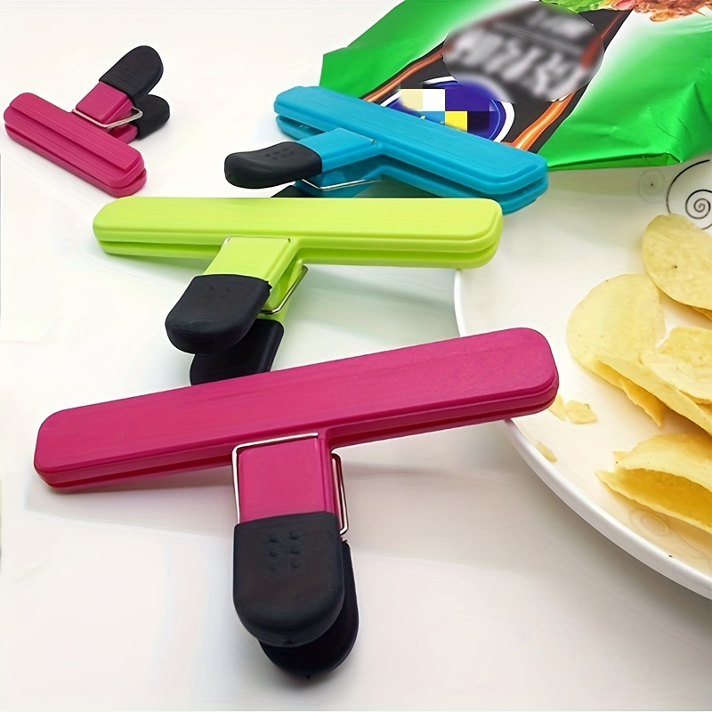 Food Sealing Clip, Long Potato Chip Snack Clamp, Moisture-proof Clamp,  Bagged Food Sealing Clip, Plastic Bag Packaging Clips, Home Kitchen  Supplies - Temu