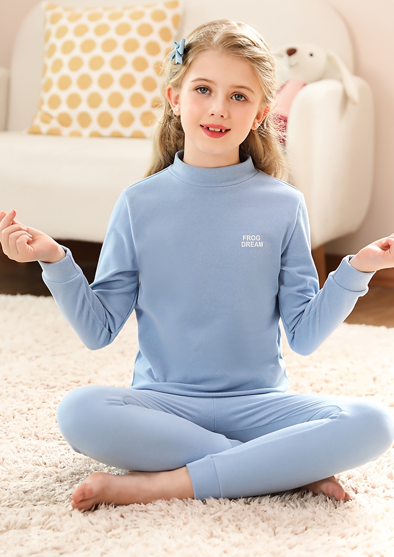 Ensemble de sous-vêtements thermiques pour enfants Smile, Caleçons longs en  coton, Vêtements de nuit pour garçons et filles, Bleu, Violet, Rayure,  Manches longues, Pijamas pour enfants - AliExpress