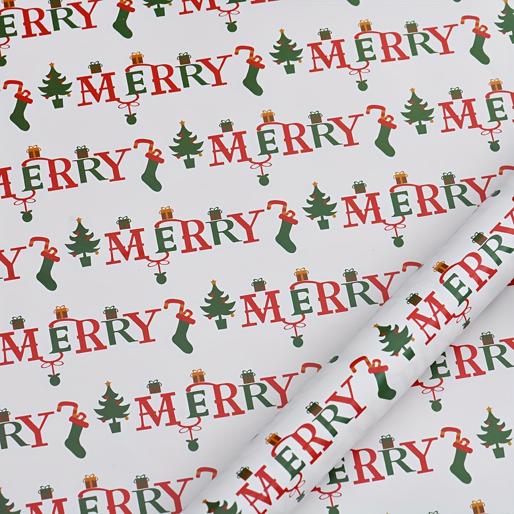 Alphabet Christmas Gift Wrap by Present Paper Full Ream 833 ft x 24 in