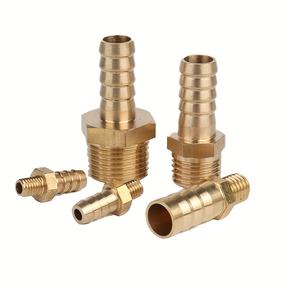 1pc M4 M5 M6 M8 M10 M12 M16 Metric Male Thread To 4mm 5mm 6mm 8mm 10mm Hose  Barb Od Brass Barbed Pipe Fitting Coupler Connector For Air Water Fuel  Quick  Secure Online Checkout Temu Japan