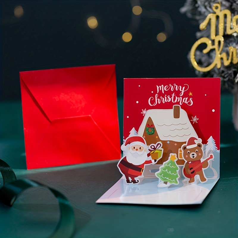 Christmas Cards Small Pop Christmas Gift Card Envelopes - Temu