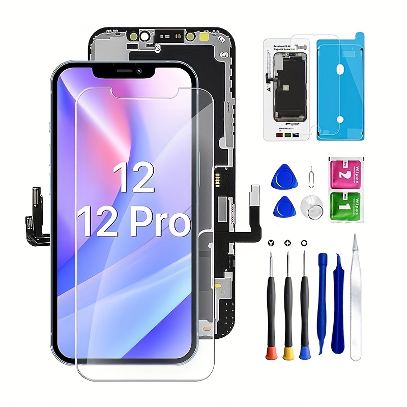 Suitable For Iphone 12/12pro Touch Screen Replacement Kit Cof Full Hd Lcd  Display 3d Touch Digitizer Frame, With Alcohol Pack And Mobile Phone Repair  Tool Kit, Don't Miss These Great Deals