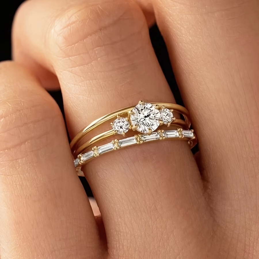Diamond Gold Simple Ring