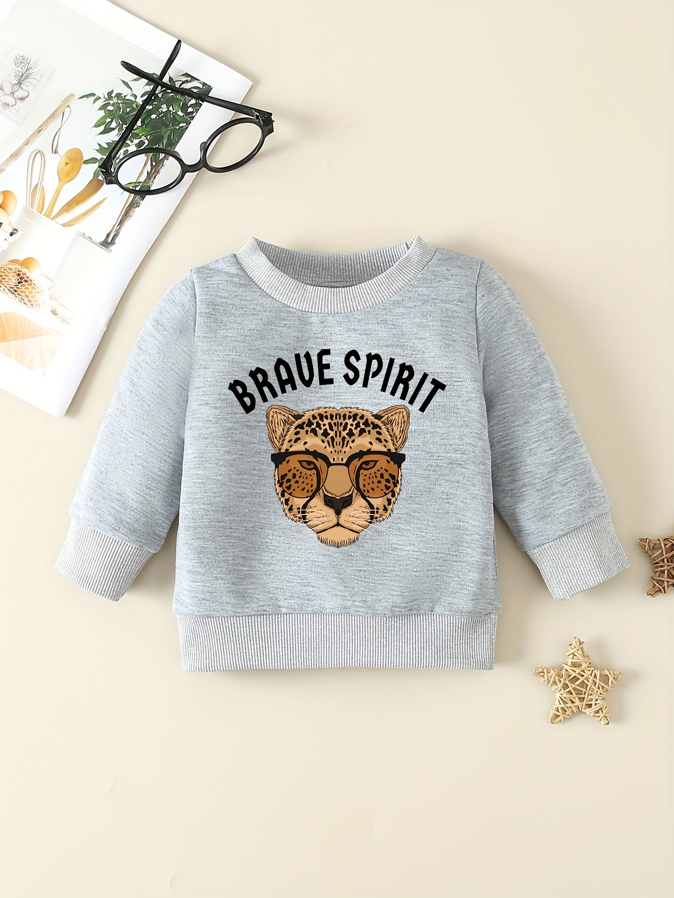 Moletom Da Moda Com Estampa De Tigre BRAVE SPIRIT Para Bebês - Temu Portugal