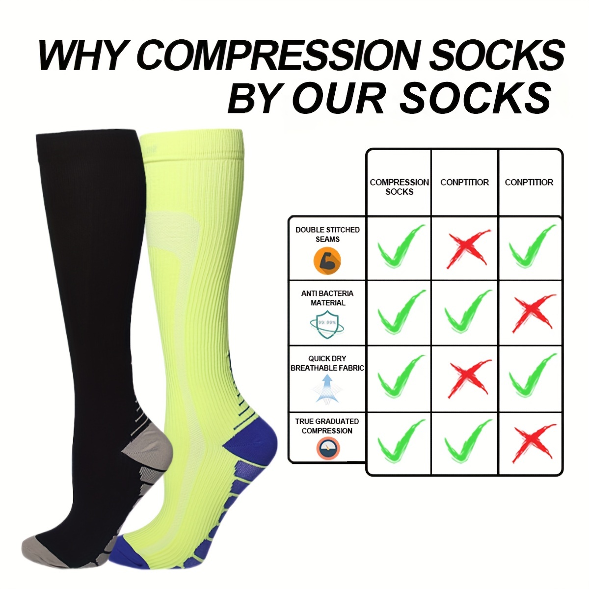 Compression Socks for Nurses & Medical Professionals