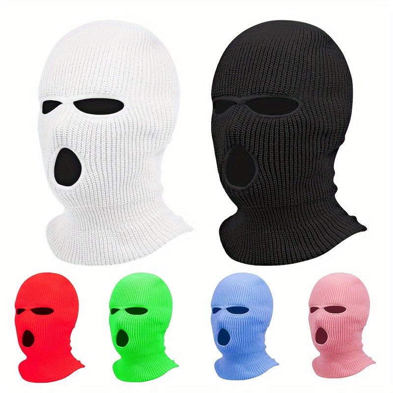 Pasamontañas para adultos, máscara de esquí negra para esquiar, snowboard,  máscara facial completa Unisex, cubierta para mujeres y hombres, sombrero  de invierno para exteriores, accesorios de punto -  México