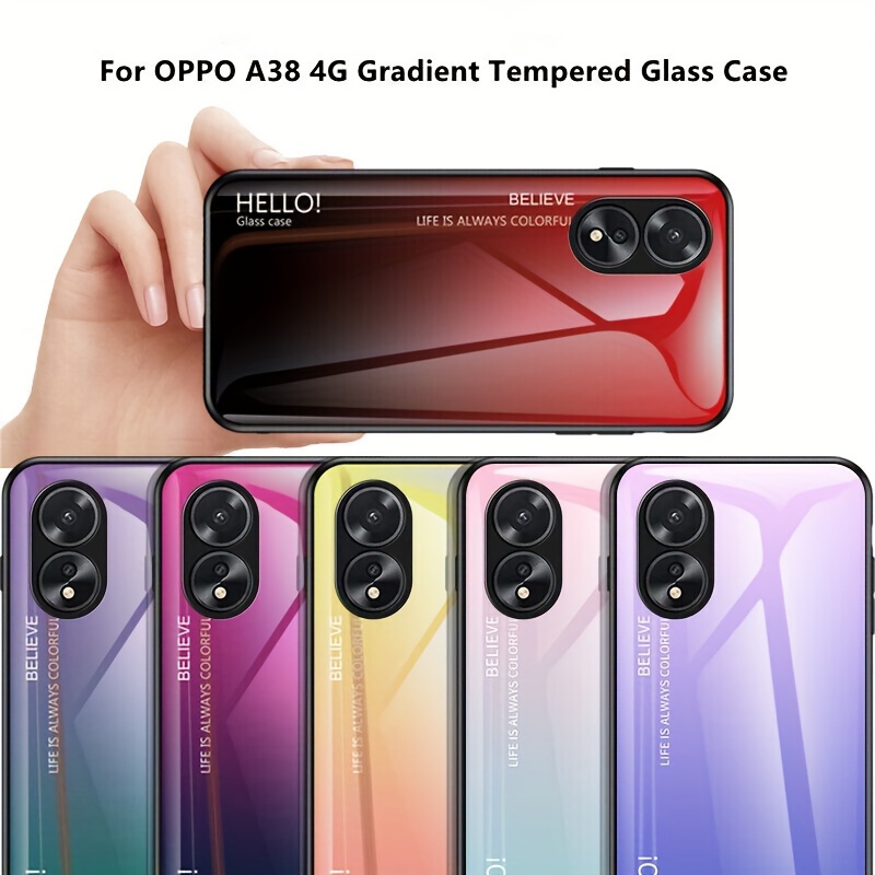 Suitable Oppo A38 Luxury Fashion Glass Shockproof Protective - Temu
