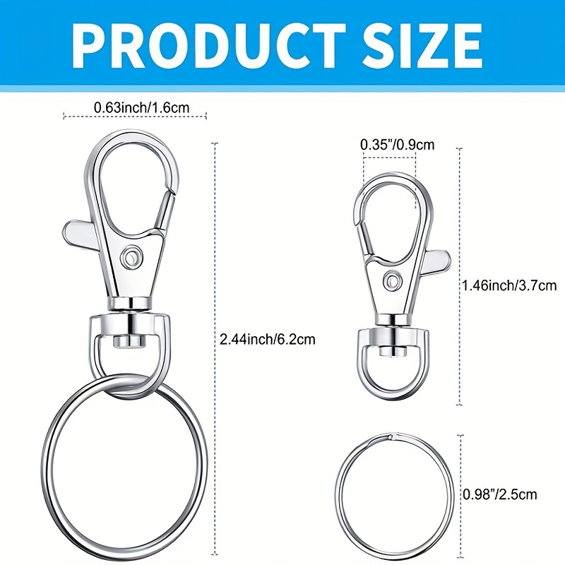 5pairs Set Metal Swivel Lanyard Snap Hook With Key Rings Hooks Keychain  Hooks For Lanyard Key Rings, Don't Miss These Great Deals