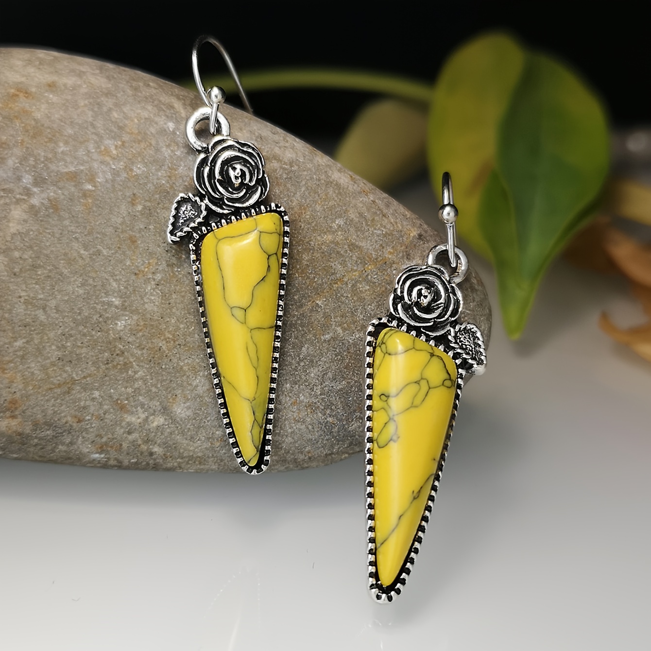 Boho Vintage Geometric Drop Hook Earrings 925 Silver Plated - Temu