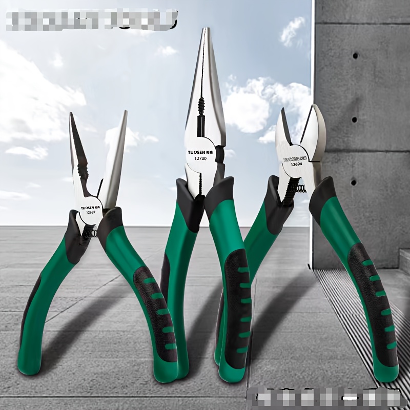 Insulated Needle Nose Pliers Wire Pliers Diagonal Nose - Temu