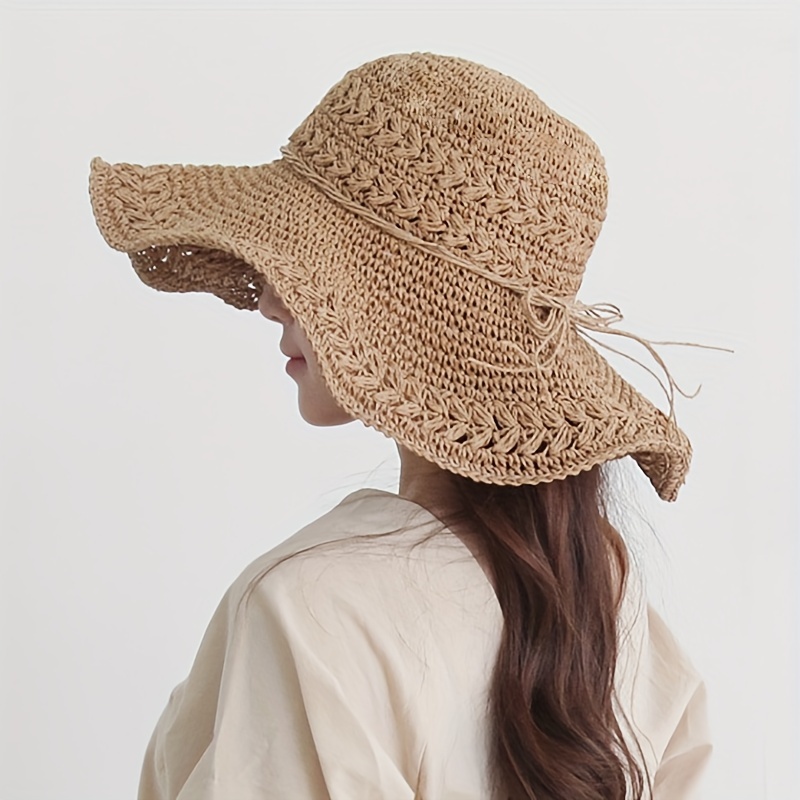 Unisex Mesh Breathable Sun Hat Neck Flap Wide Brim Casual - Temu