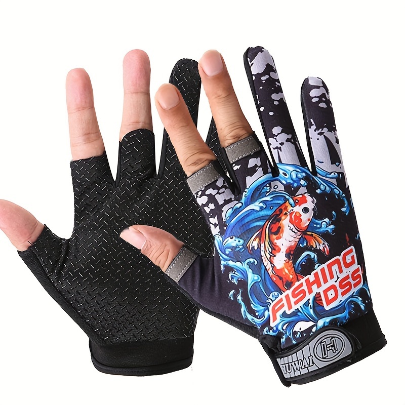 Pu Flip Top Gloves Dew Finger Windproof Waterproof Gloves - Temu