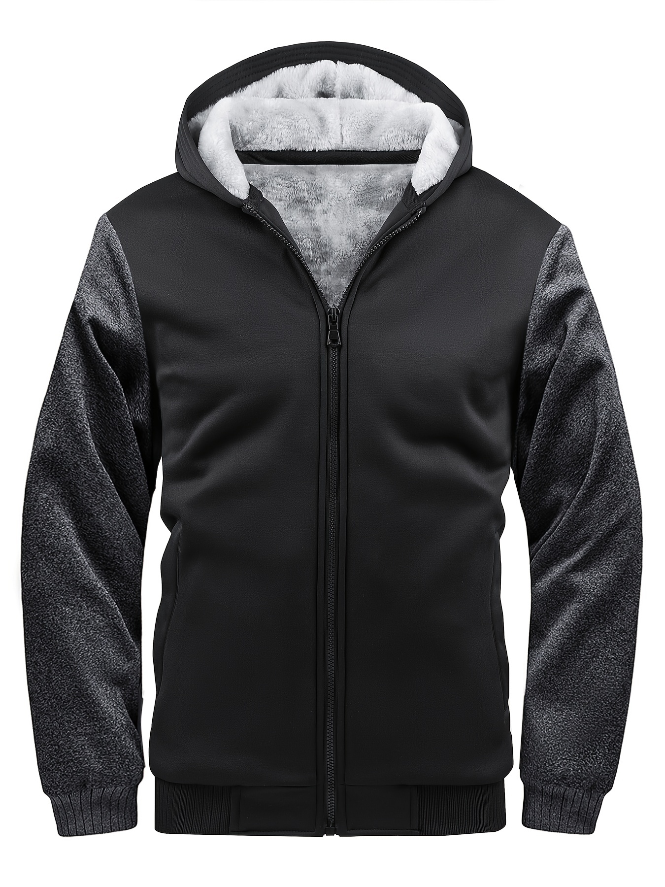 Men's Stylish Pu Leather Fleece Jacket Keep Warm In Winter - Temu