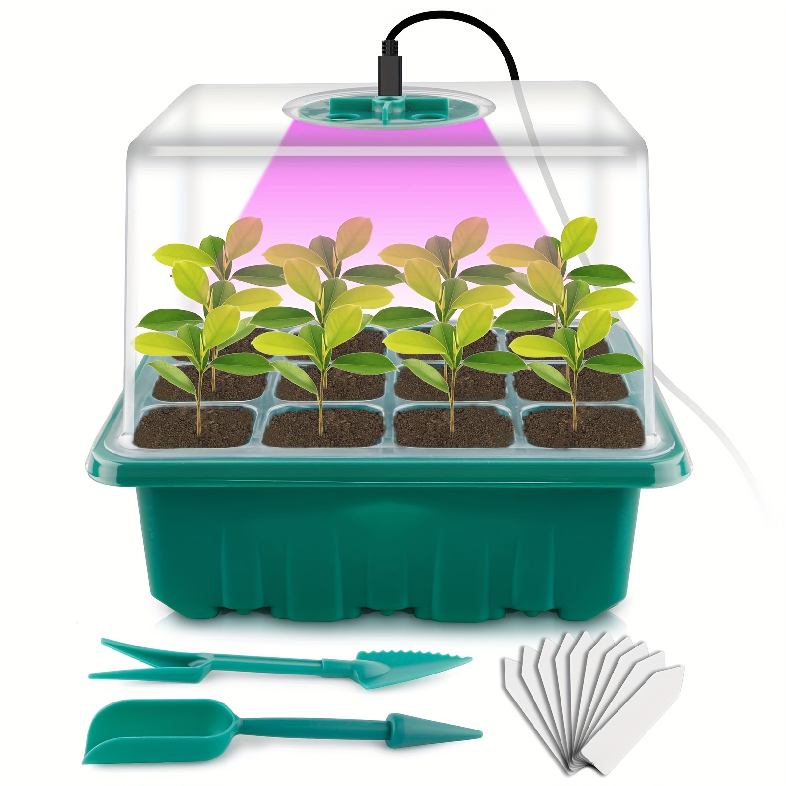 Seed Starter Tray Grow Light Plant Germination Starter Kit Temu