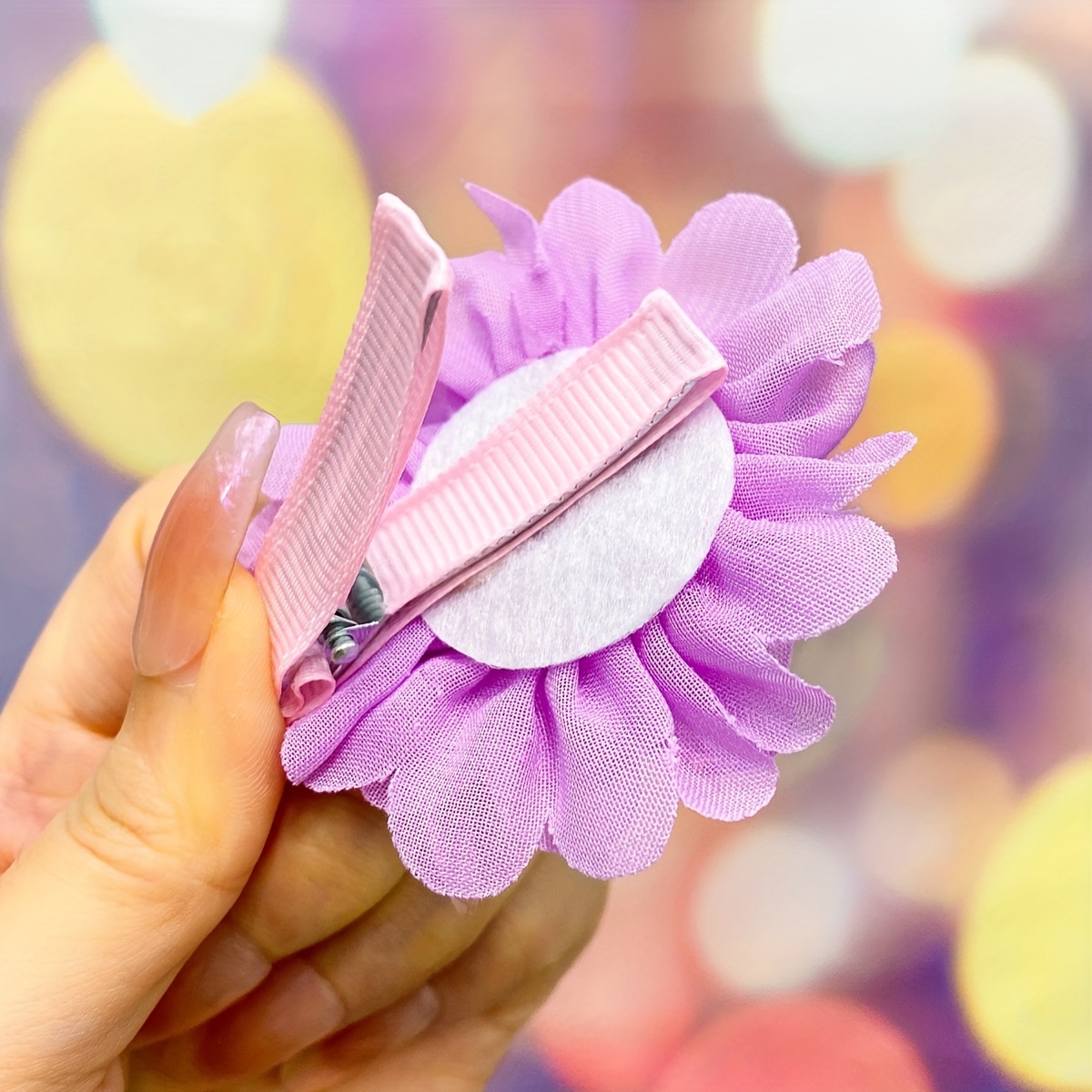 13pcs Girl's Cute Candy Color Flower Hair Clips,Temu