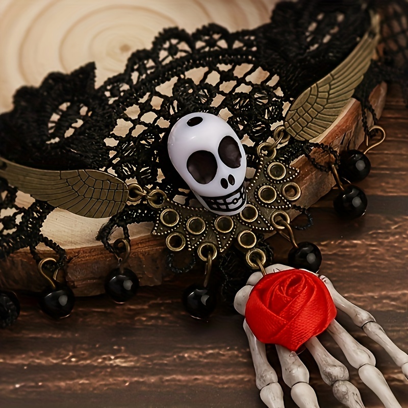 Gothic Skull Choker Necklace Adjustable Choker Neck Jewelry For Women Party  Favors