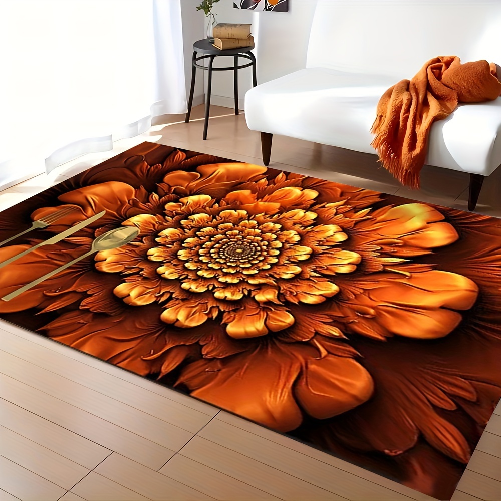 3d Three dimensional Sunflower Living Room Kitchen Floor Mat - Temu