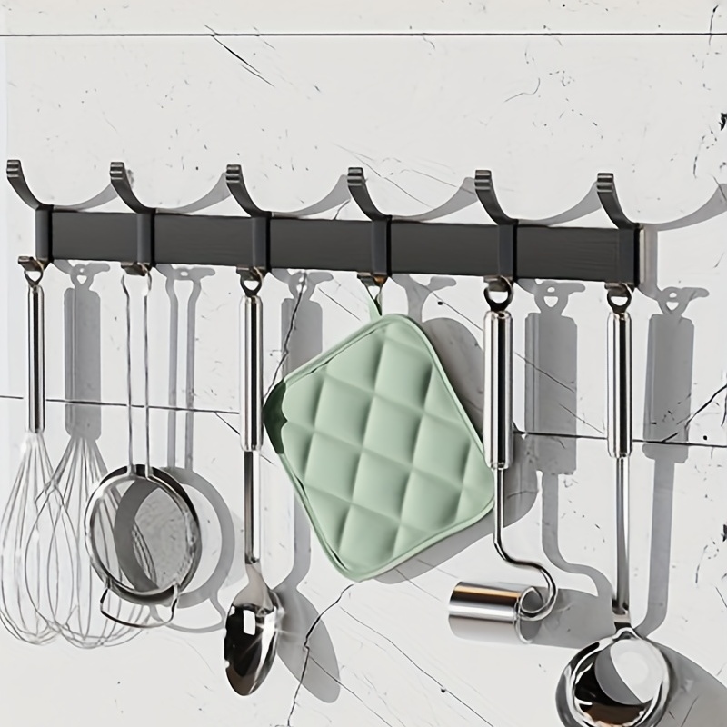 1pc Porta Utensili Da Cucina A Parete, Asta Appendiabiti Senza Fori Per La  Cucina, Organizzatore Da Cucina A Parete, Porta Cucchiai E Palette,  Forniture Da Cucina - Temu Italy