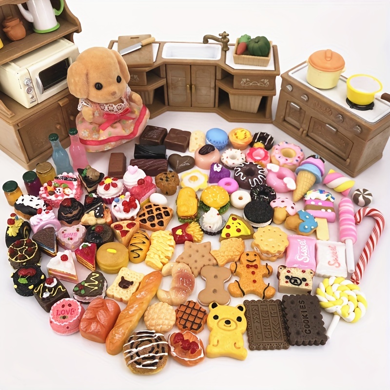 Dollhouse Mini fridge toy model Miniature Food drink accessories