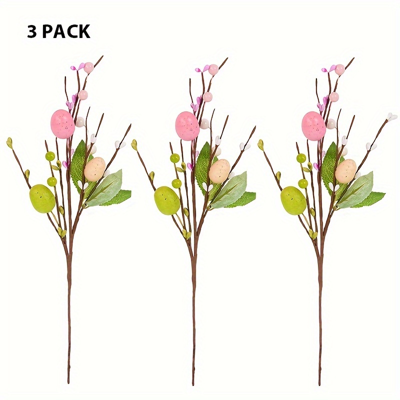 3 Pacchetti Rami Finti Albero Uova Pasqua, Fiori Artificiali Colorati  Decorazioni Pasquali --te, Ornamenti Pasquali, Decorazioni Pasquali, Regali  Pasqua, Decorazione Stanza, Riempitivi Cestini Pasquali, Decorazione Felice  Pasqua, Ornamenti Pasquali