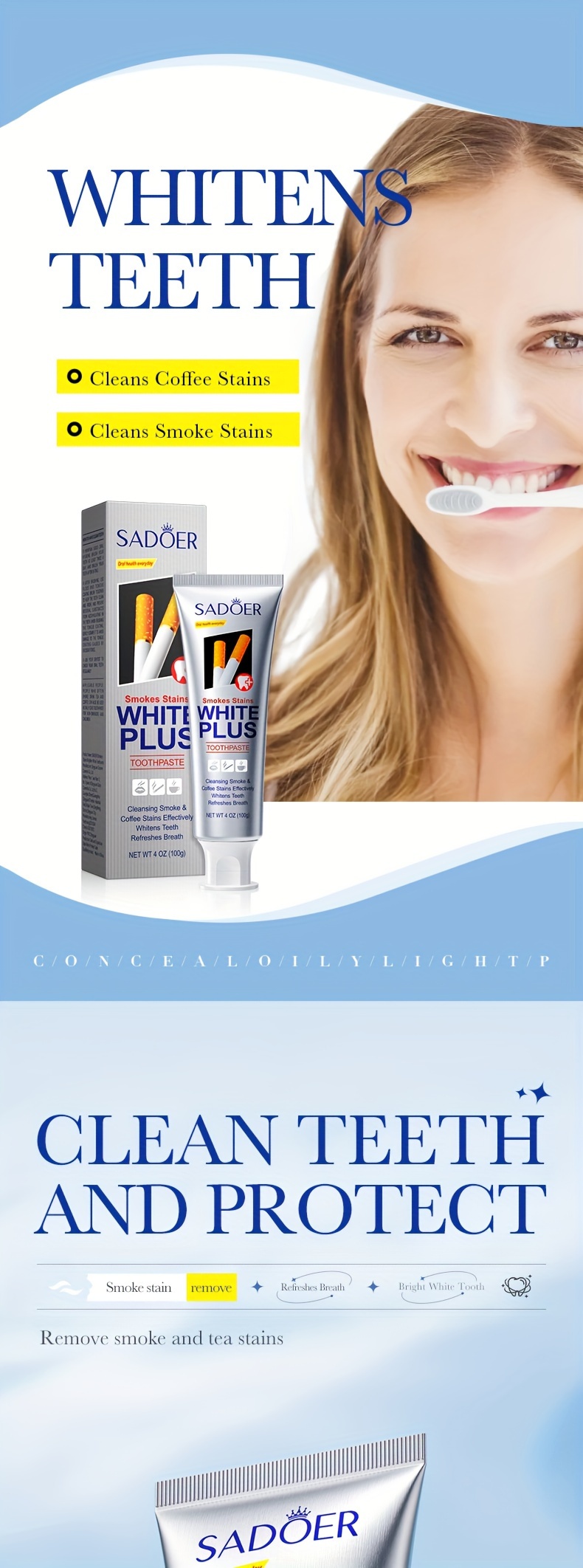 sadoer smoke toothpaste cleaning teeth beauty