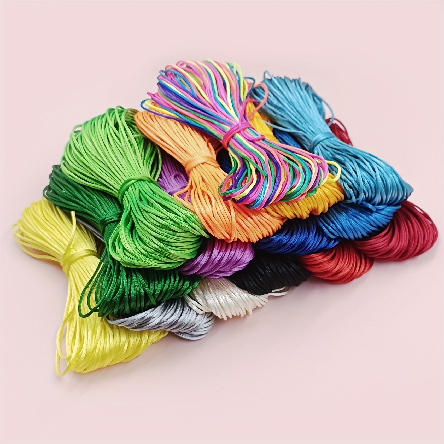 30ft 1mm Braided Beading Thread, Chinese Knotting Cord, Macrame String, Nylon  Cord Pick A Color 