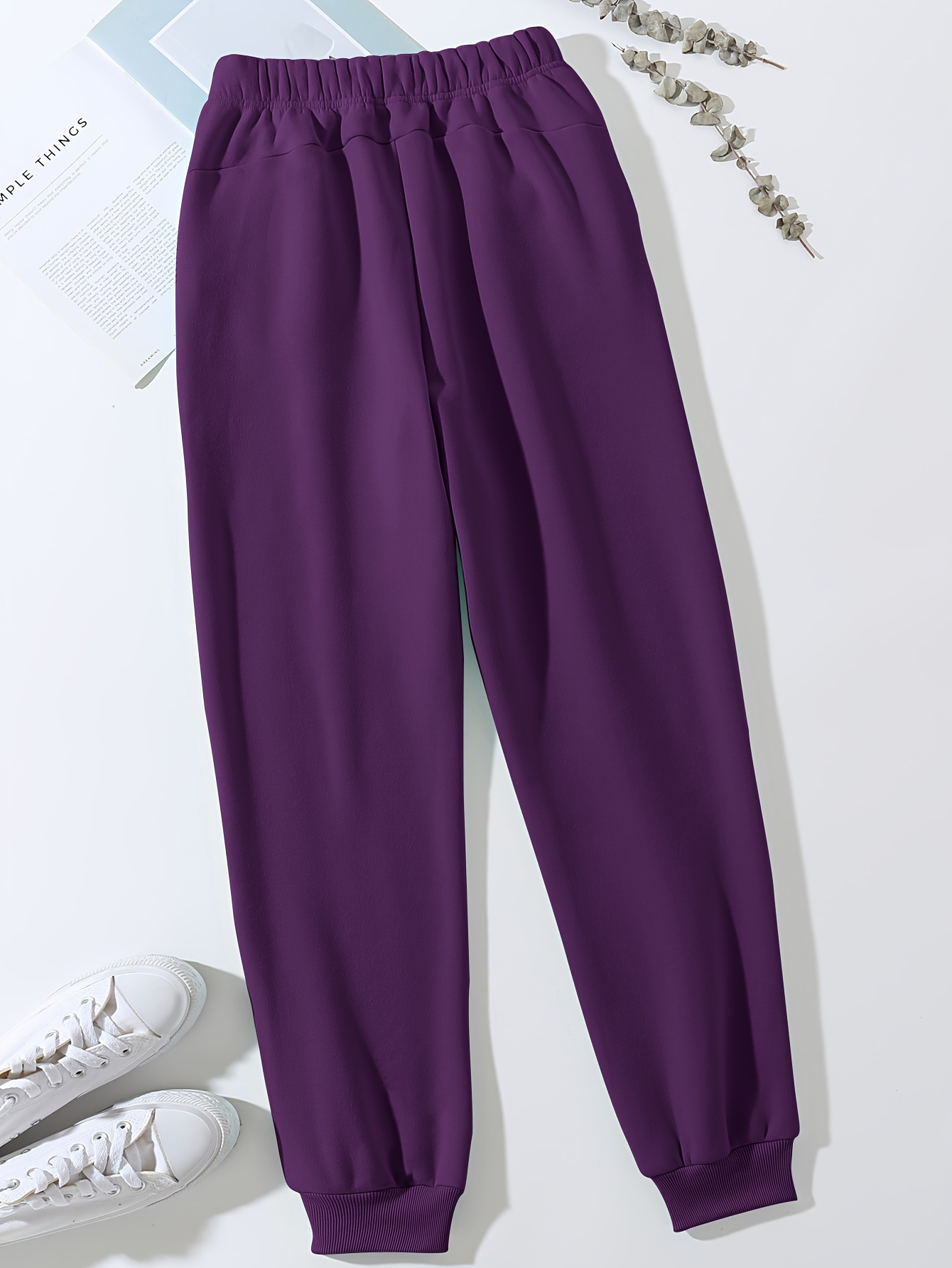 Purple Pants for Women Elastic High Waist Flared Pants Leisure Running  Sweatpants WomenThin Streetwear Women Bottoms Pants - AliExpress
