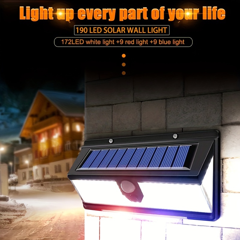 1pc Luz Solar Farol Solar Exteriores Ip65 Impermeable Noche - Temu