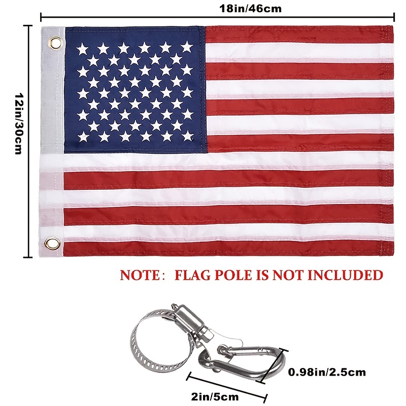 1pc Universal Boat Flag With 4 Boat Flag Poles Kits Usa Flag With 50