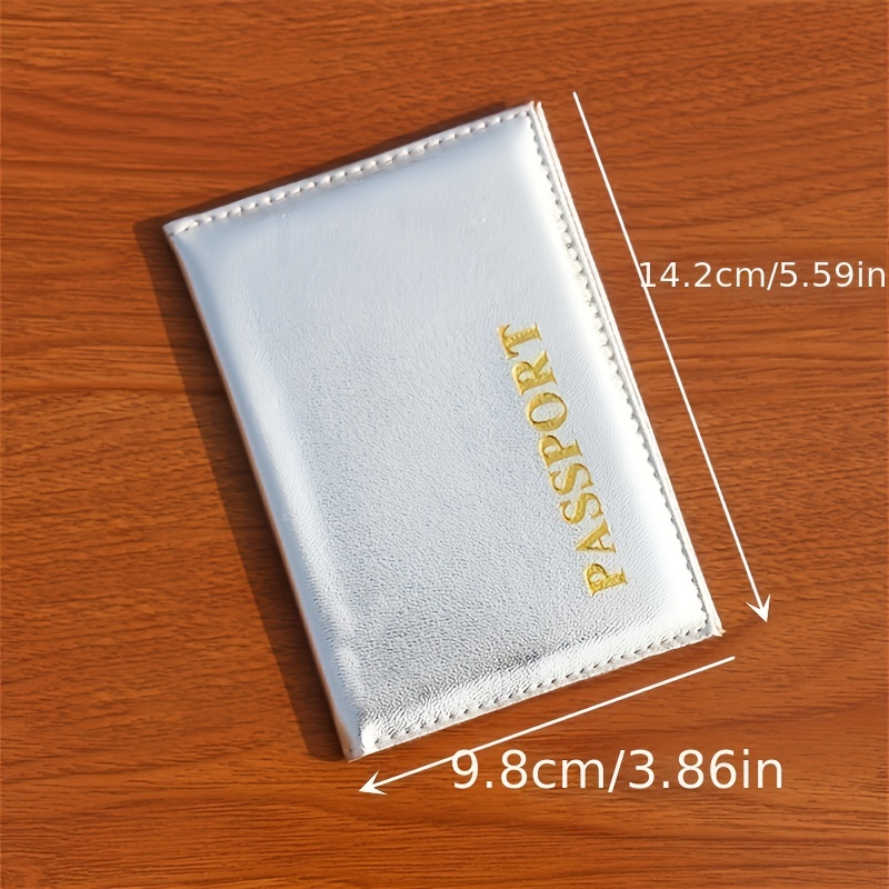 PU Leather Passport Cover Simple Letter Travel ID Credit Card