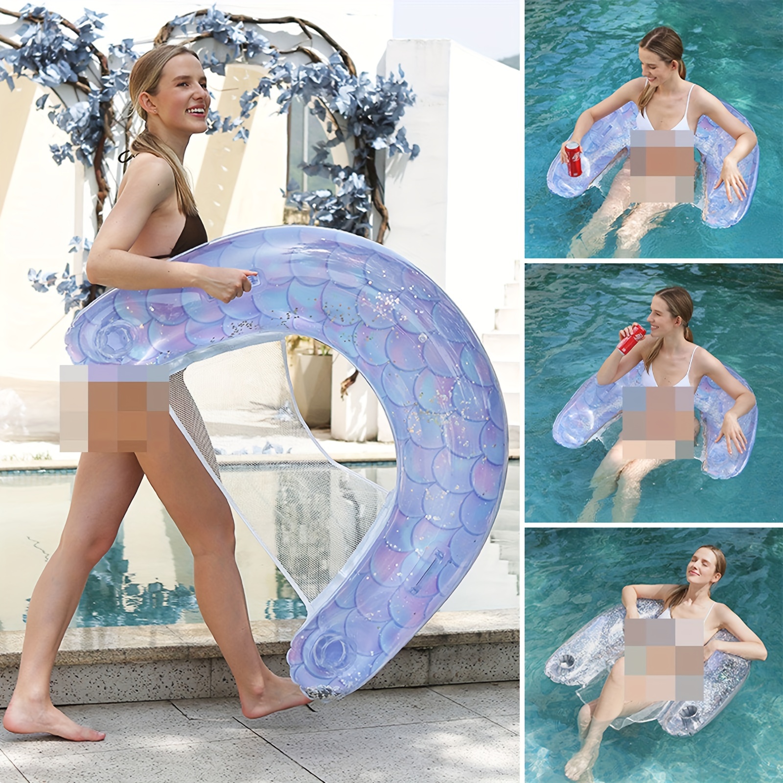 New Product Mermaid Net Seat Adult Internet Celebrity Play - Temu