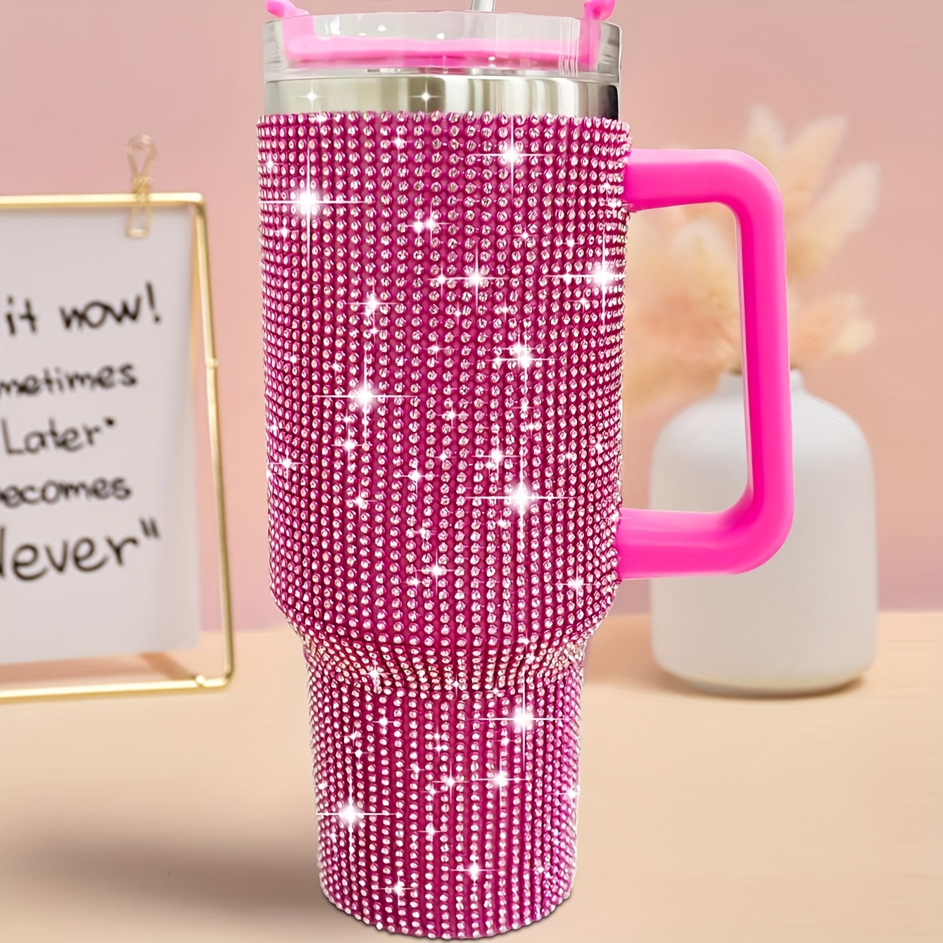 Little Mermaid Inspired Rhinestone Tumbler Customized Double Wall Straw Cup  Birthday Gift for Her DIY Iced Coffee Mugs Drinkware