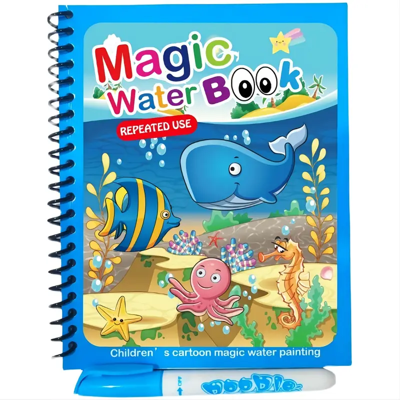 Reusable Water Drawing Book: Coloring Painting Toys For Kids - Temu