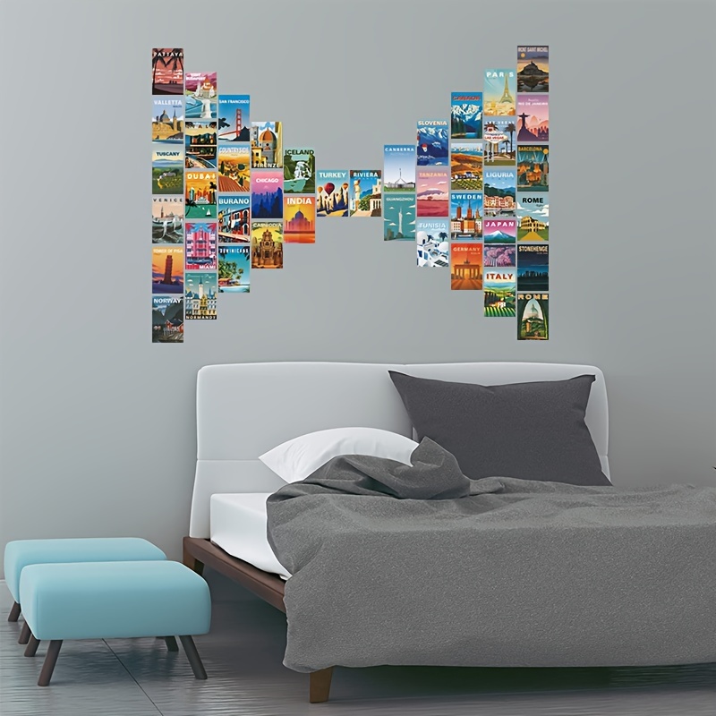 Trendy Cities Travel Vintage Poster Set Transform Your Wall - Temu