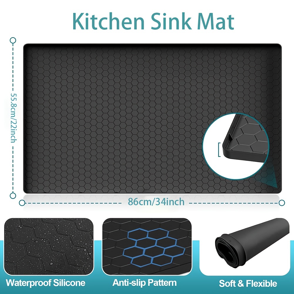 Under Sink Mat 31 X 22 under Sink Mats for Kitchen Waterproof Silicone und