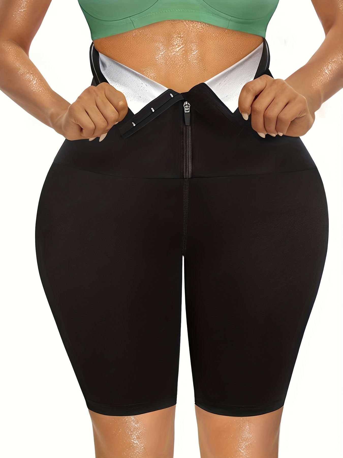 Black Sauna Sweat Sweatpants For Women, Stylist Weight Loss Warm Fitness  Workout Shapewear Jogger Pants