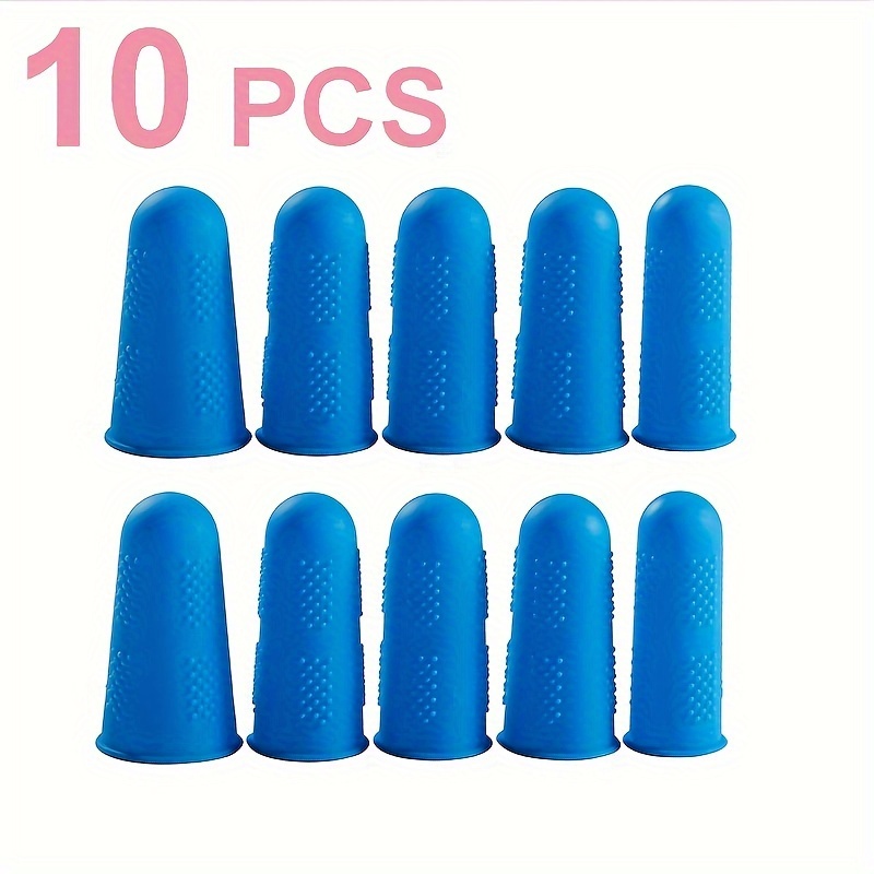 10PCS Rubber Finger Tips Office Rubber Thimbles Silicone Reusable