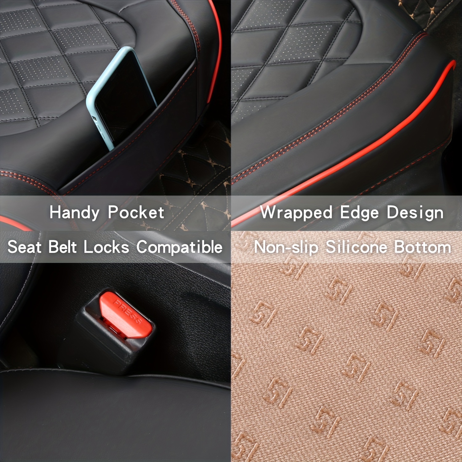 Funda/cobertor Asiento Coche Material Cuero Sintético Nappa - Temu