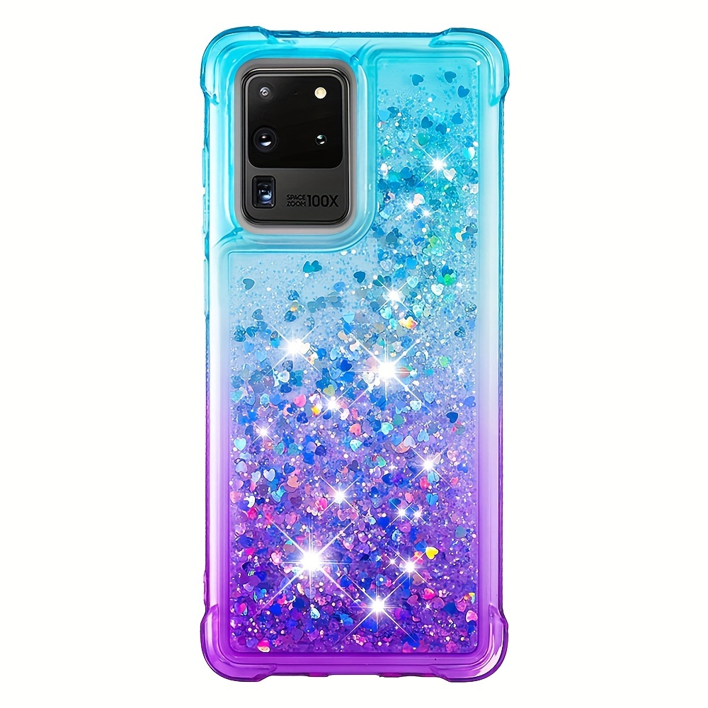 Samsung Galaxy S20 Ultra Case,Hard Clear Glitter Sparkle Flowing