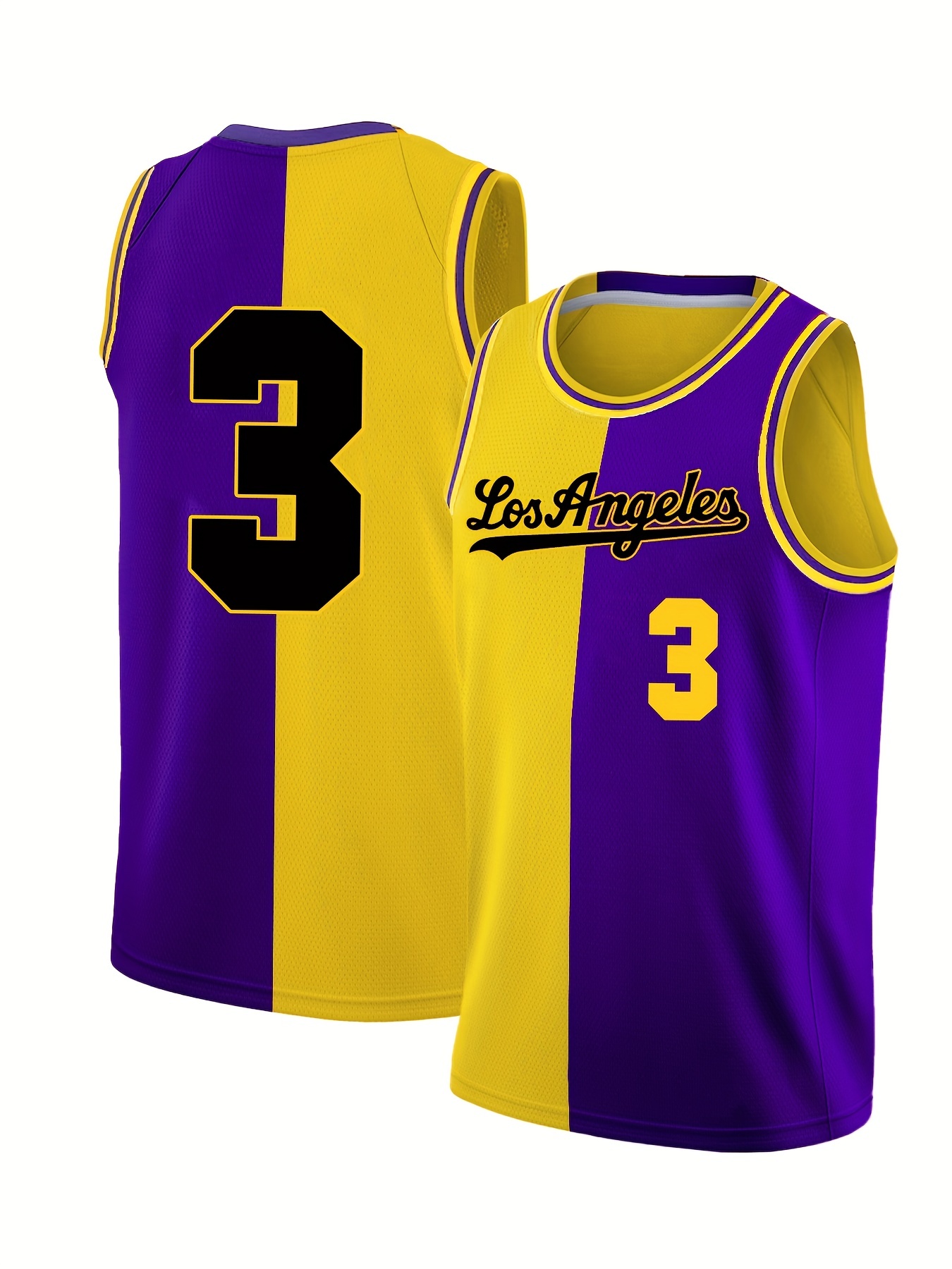 Camiseta Baloncesto Sin Mangas Patrón Número 3 Angeles Transpirable Hombre  Competición Entrenamiento, Descuentos